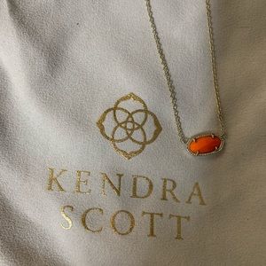 Kendra Scott necklace in orange